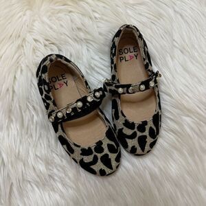 Sole Play Black and Cream Kids Dress Shoes - Size 9 Kids